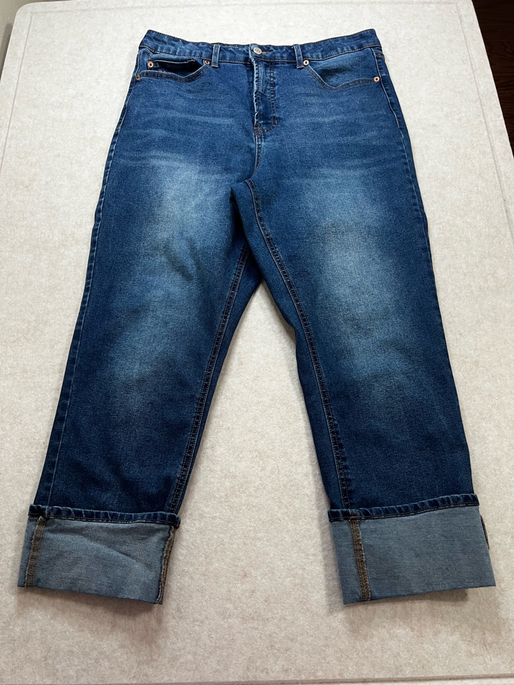 Frye High Rise Straight cropped Stretch Jeans QS23020DL size 12